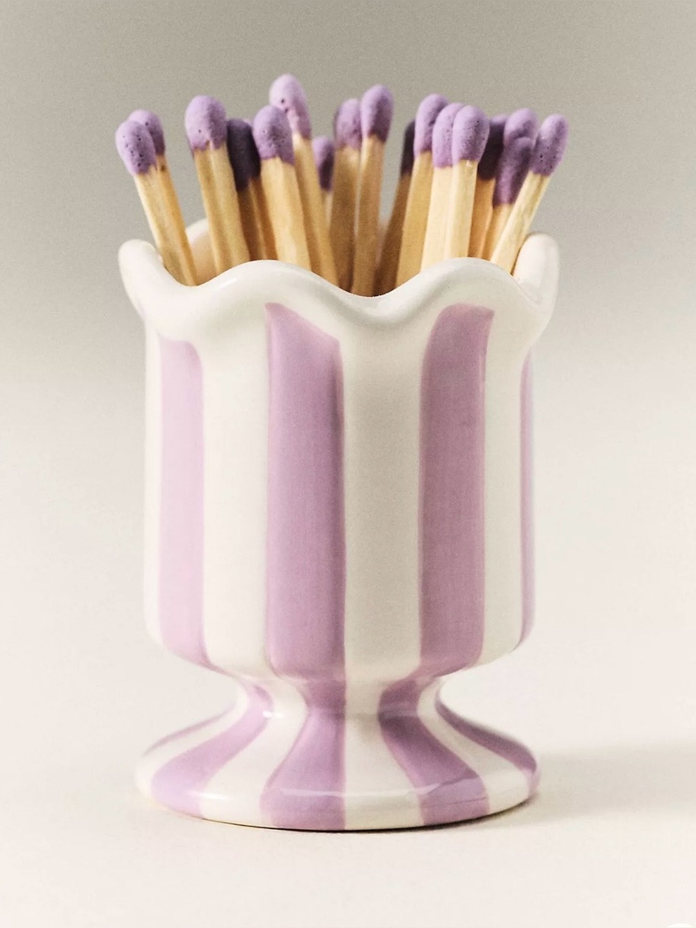 NWT Anthropologie x Paddywax Striped Cabana Match Striker Lavender